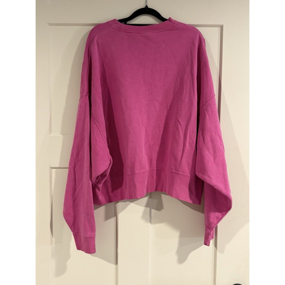 Nike Sportswear Pink Crewneck Fleece Logo Oversized Sweatshirt Women’s L - Picture 3 of 3